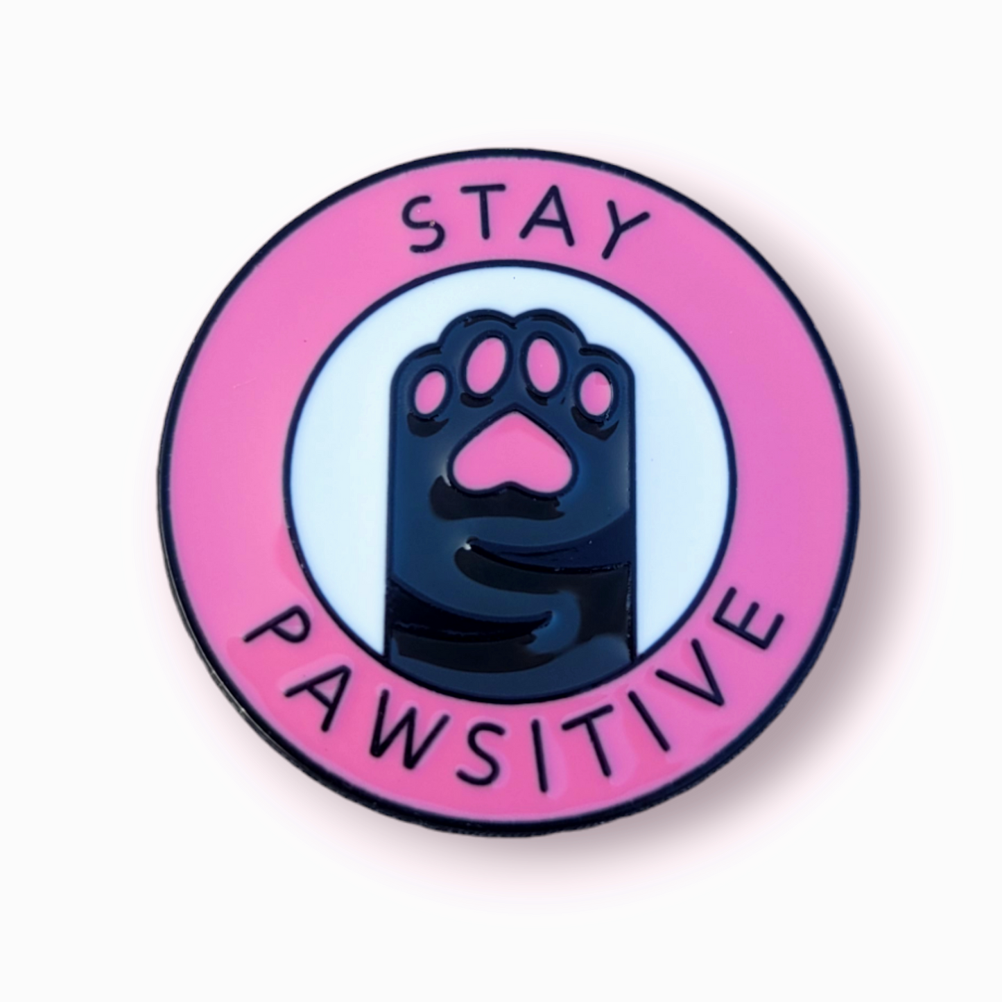 Positivity Pins - Cat - Stay Pawsitive!