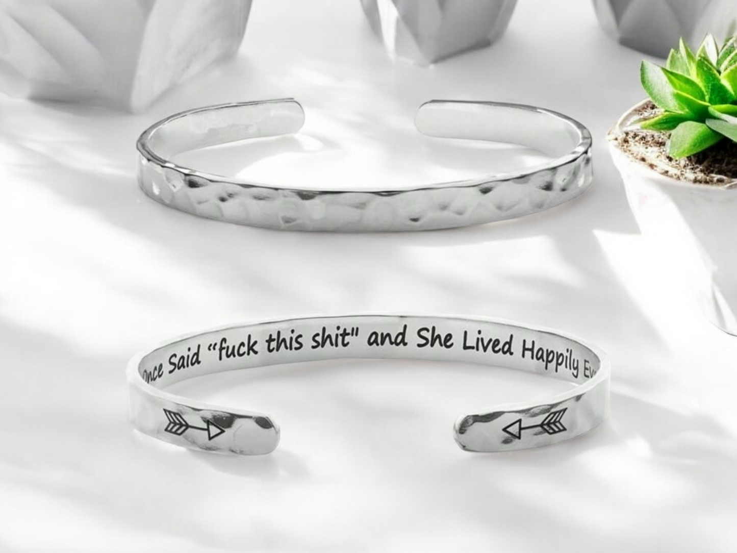 Stainless steel bangle - fuck this shit and live happily ever after!