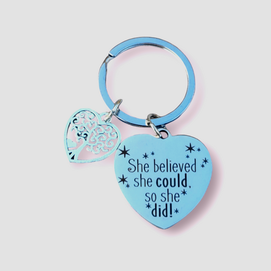 Positivity Keyrings - She believed she could so she did!