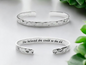 Stainless steel bangle - She believed she could so she did