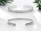 Stainless steel bangle - I would take a bullet for you...