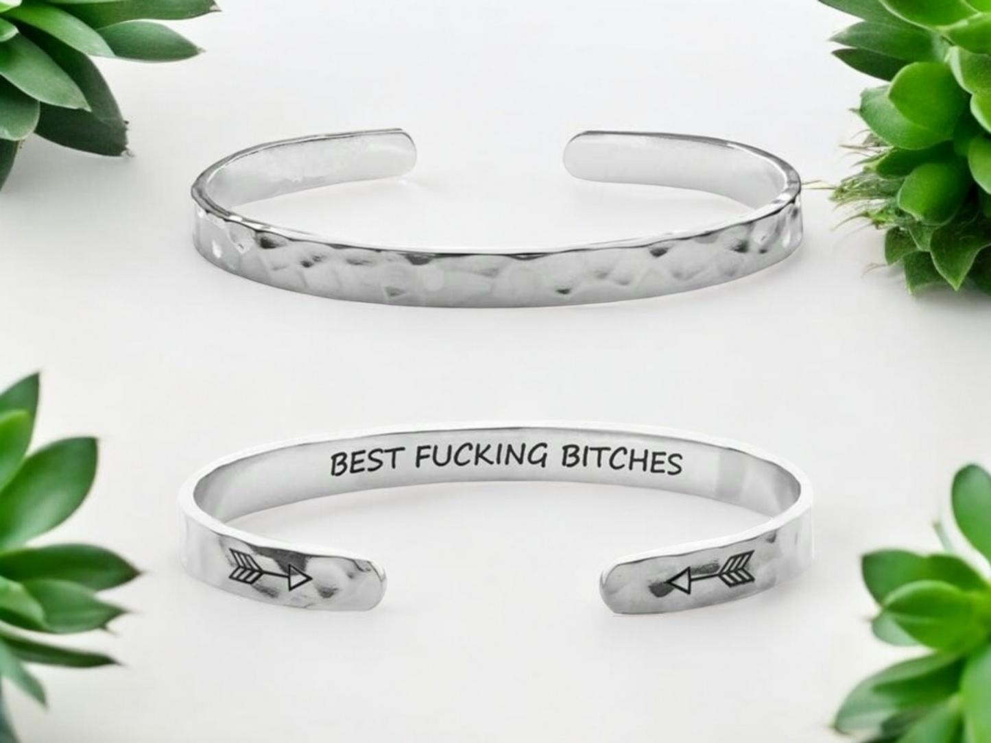 Stainless steel bangle - BEST FUCKING BITCHES