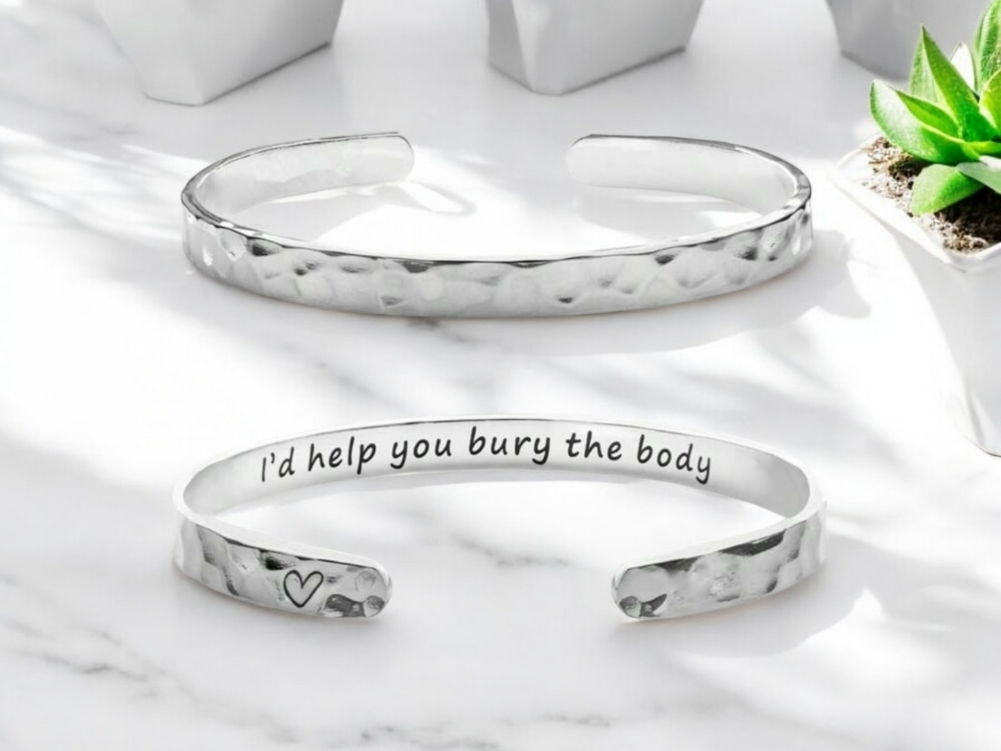 Stainless steel bangle - I'd help you bury the body